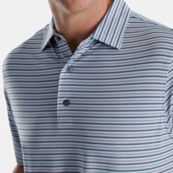 FootJoy ProDry Lisle Multi-Color Stripe Golf Shirt XL EUC - Picture 3 of 10